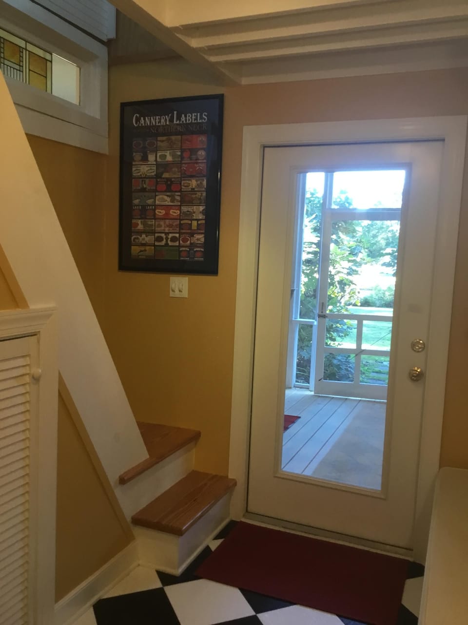 And door to screened in back porch.