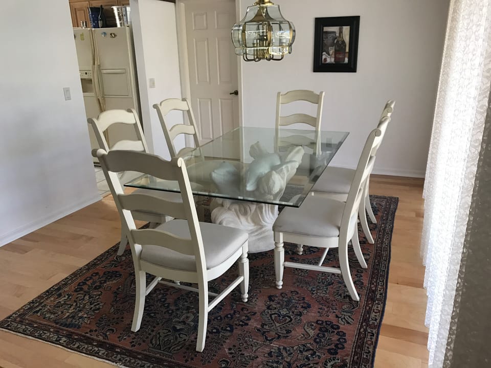 Dining room with dolphin table