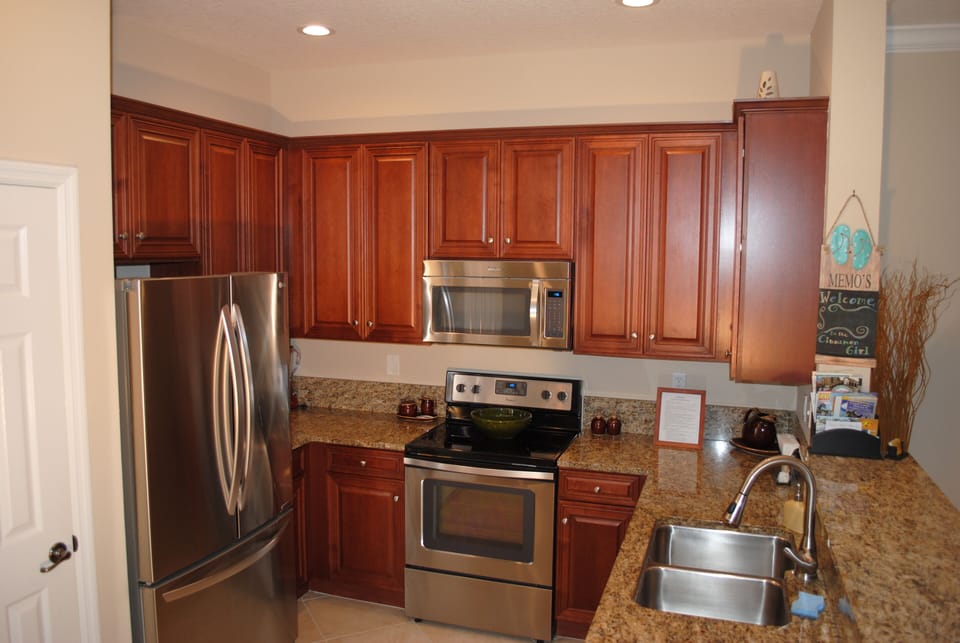 Deluxe gourmet kitchen with granite tops and all stainless high end appliances.