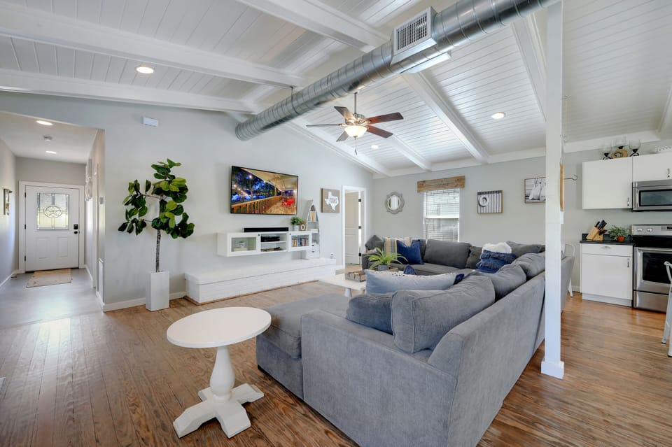 Large TV and sound bar!