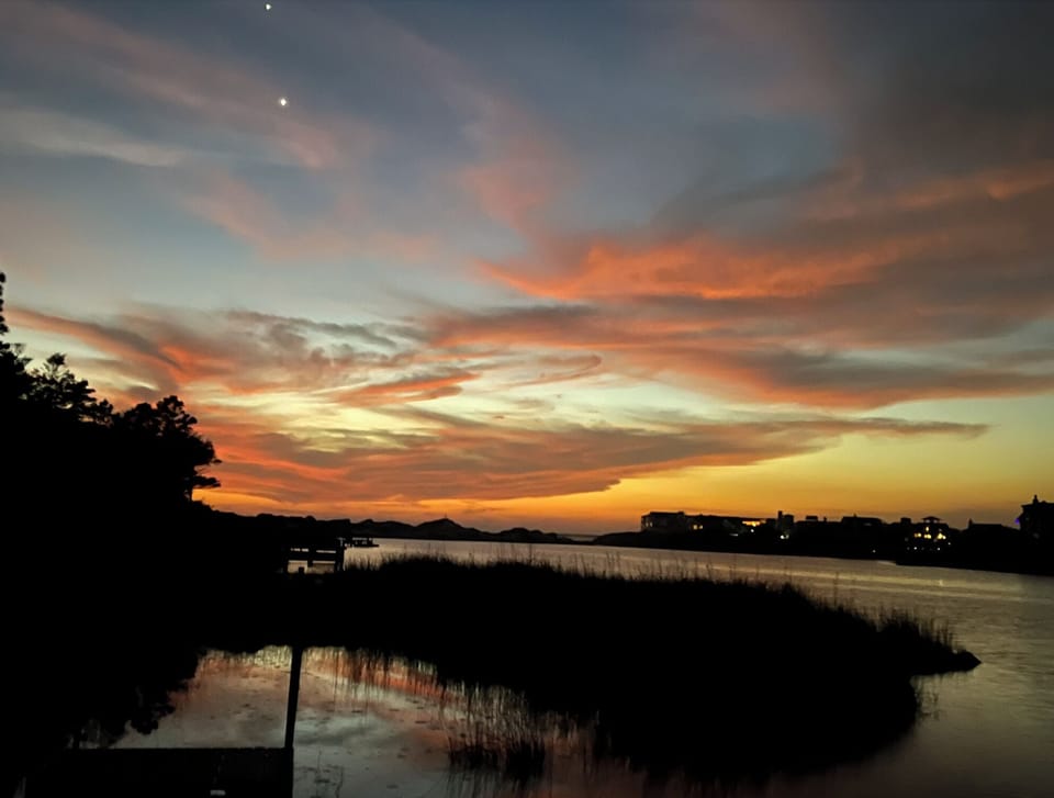 Sunset view from dock