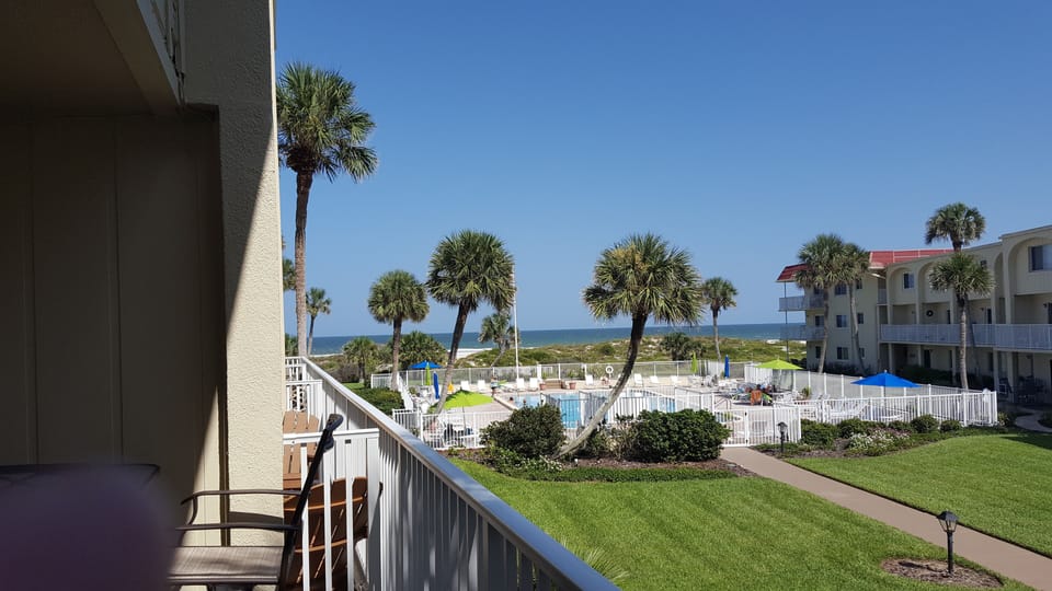 View from sitting on balcony. 