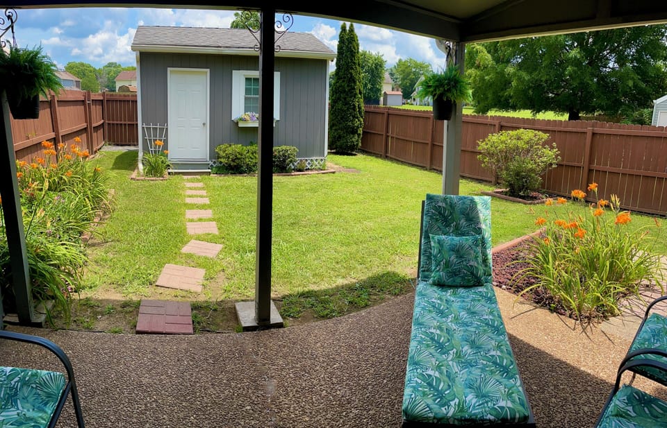 Back yard view from patio