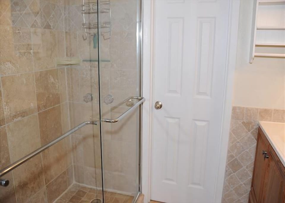 Walk in shower in master bathroom