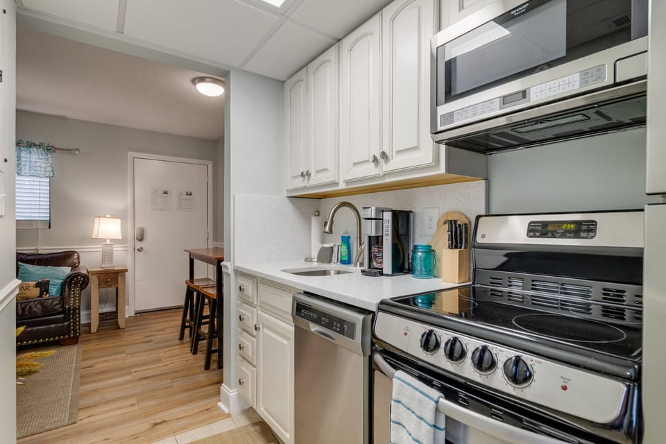 Stove in kitchen