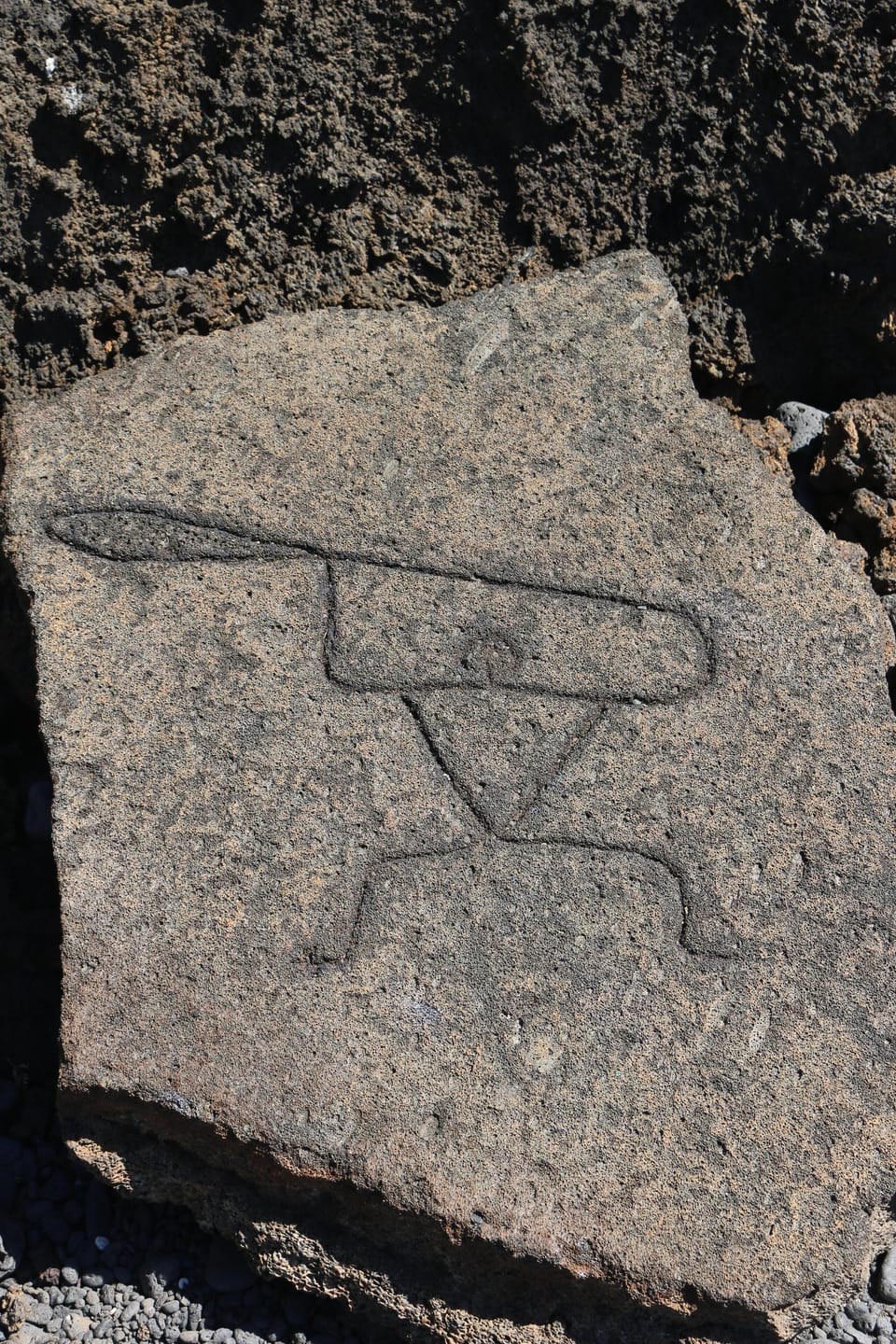 You can find petroglyphs at Volcanoes National Park and near Hapuna Beach