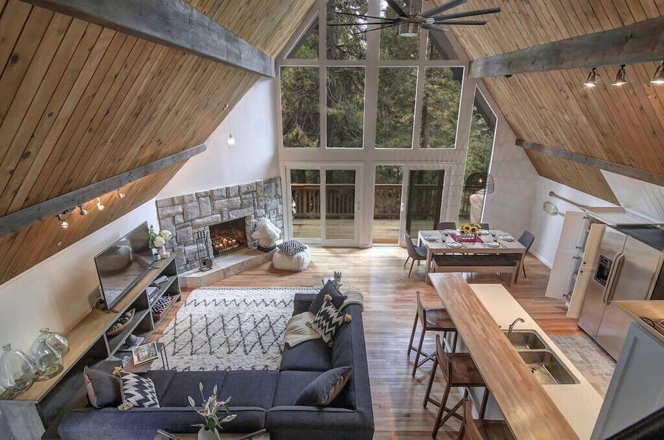 View from the loft into main level Great Room.