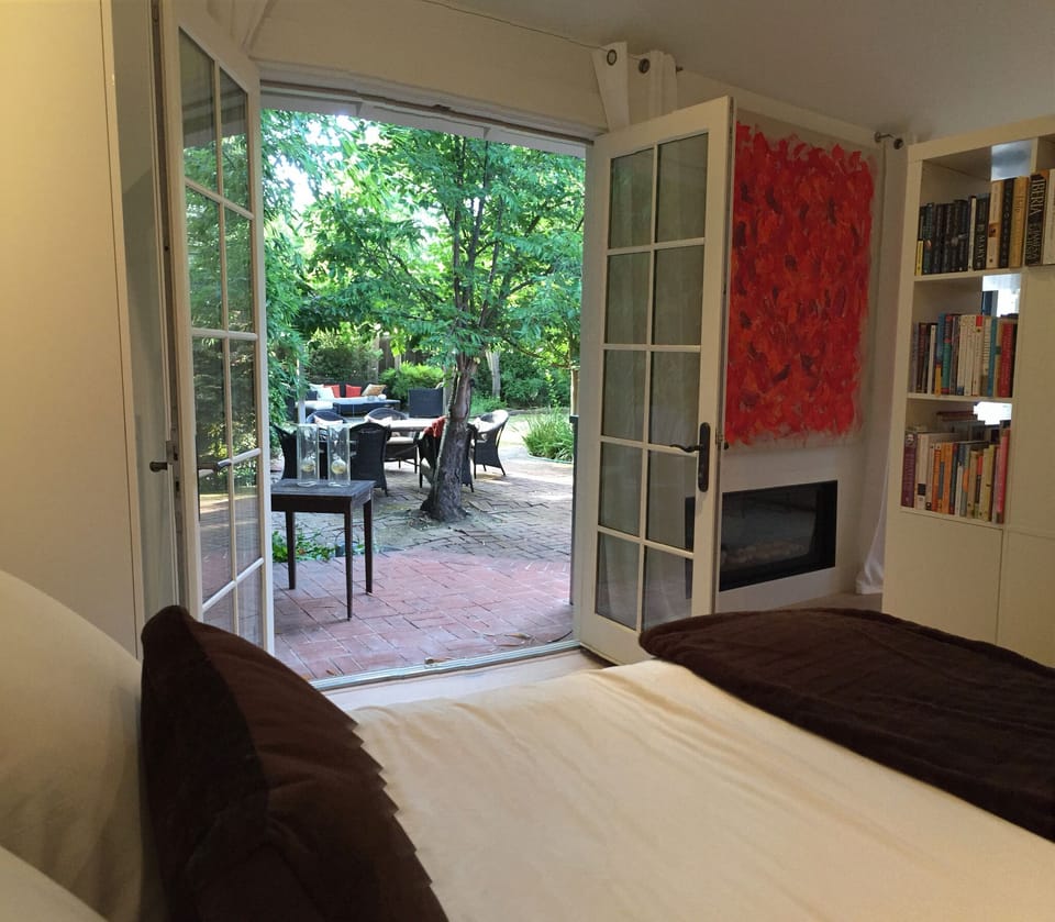 Garden View from Queen Bed.