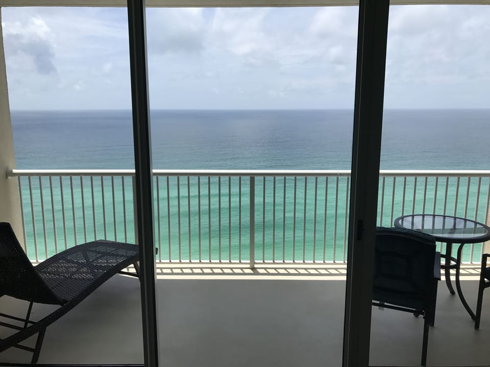View from balcony inside.