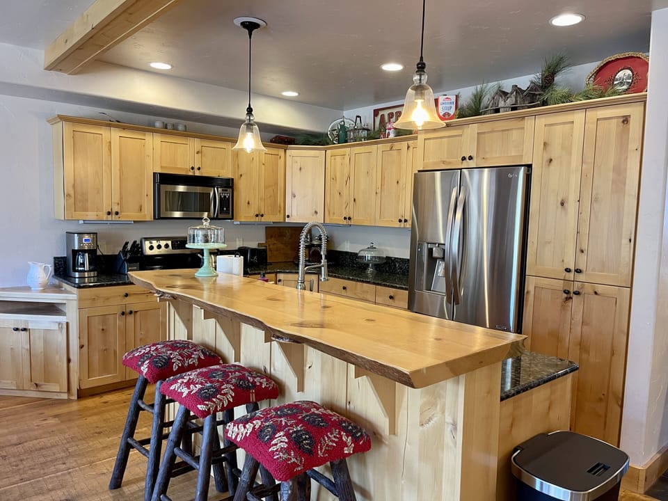 Live edge kitchen bar