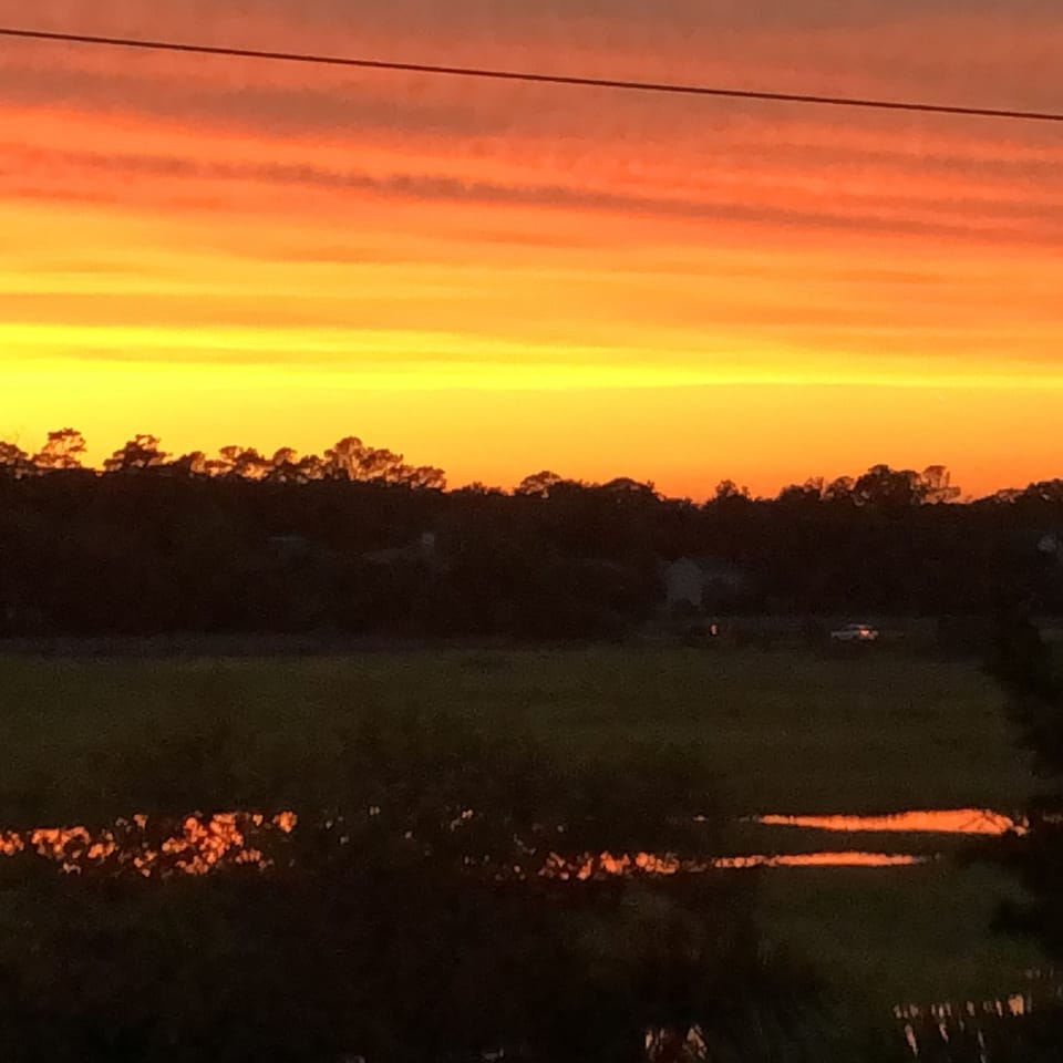 Front row seat to gorgeous sunsets from the master bedroom balcony.