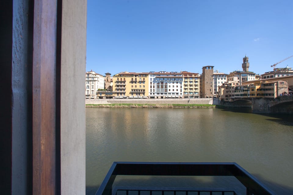 The view on the Arno from the living room balcony
