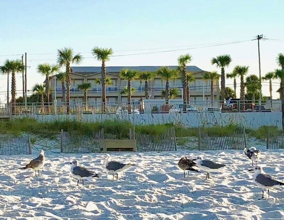 Front of Bahama Beach Villas complex