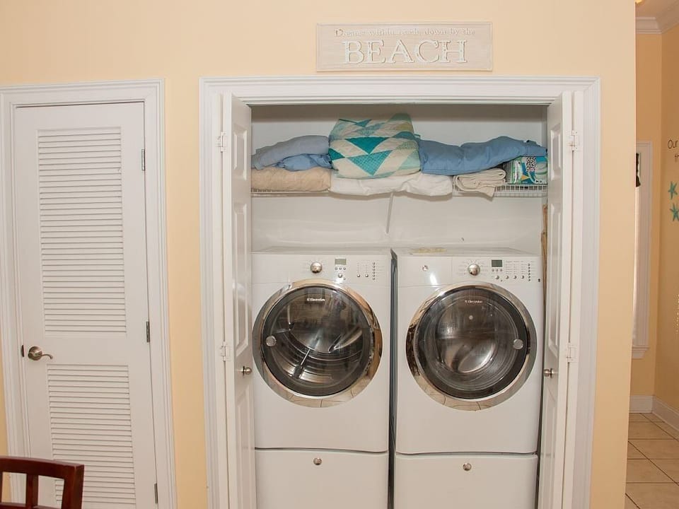 High efficiency, full size washer and dryer