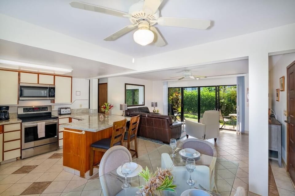 Open Floor Plan with Tropical Garden Views