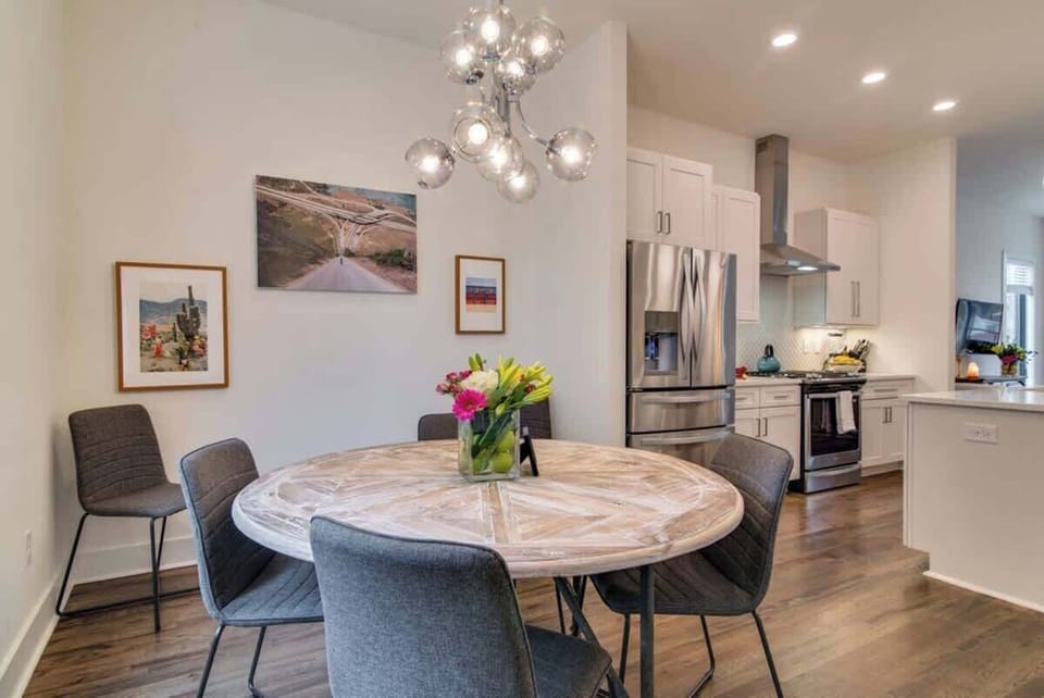 Modern meets cozy: Enjoy the blend of contemporary design and homely warmth in our dining space, perfect for shared meals and memories.