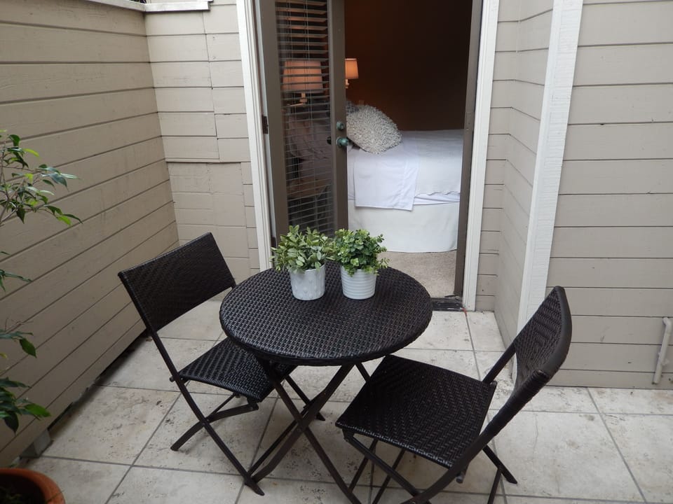 Patio ourside master bedroom for morning coffee