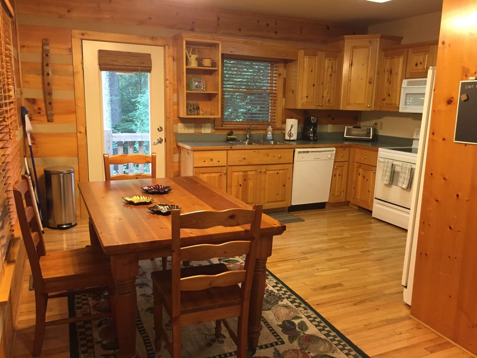 kitchen and dining area