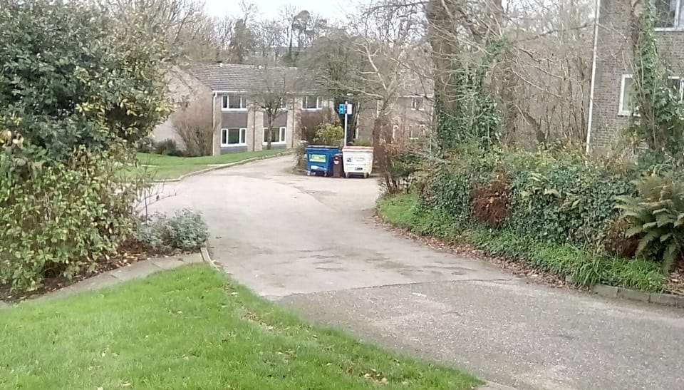 view outside house looking towards parking area