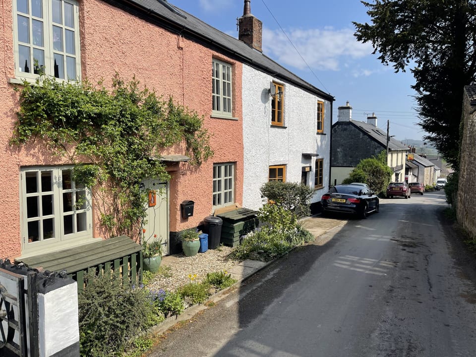 Rookery Hill in the village of Oakford.  You can see the pub down the hill! 