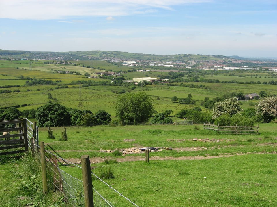 Views over farmland at rear of property