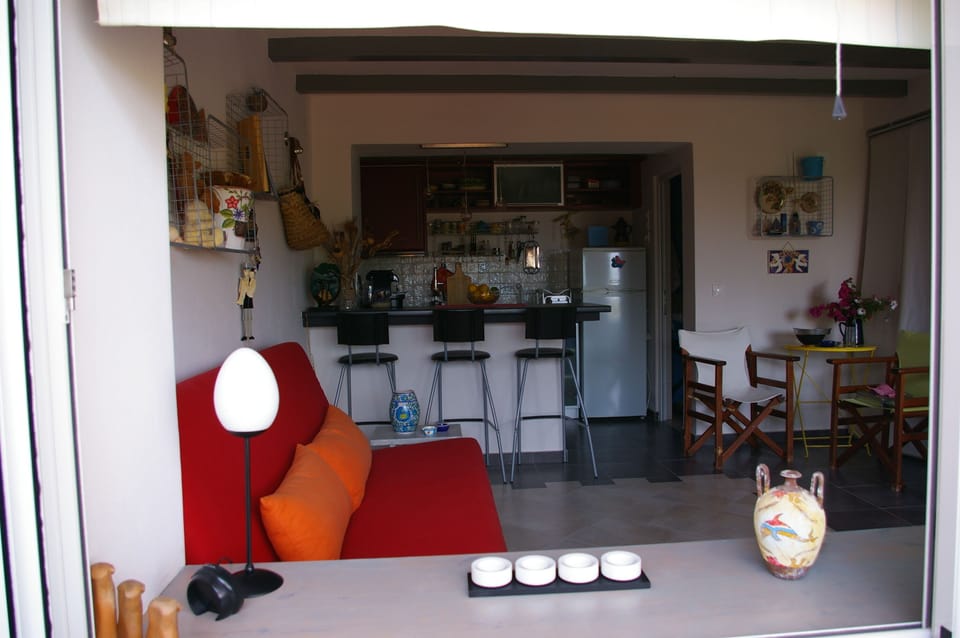 Inside view through the large window.