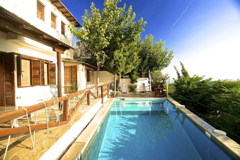 The private pool will keep you cool during hot summer days