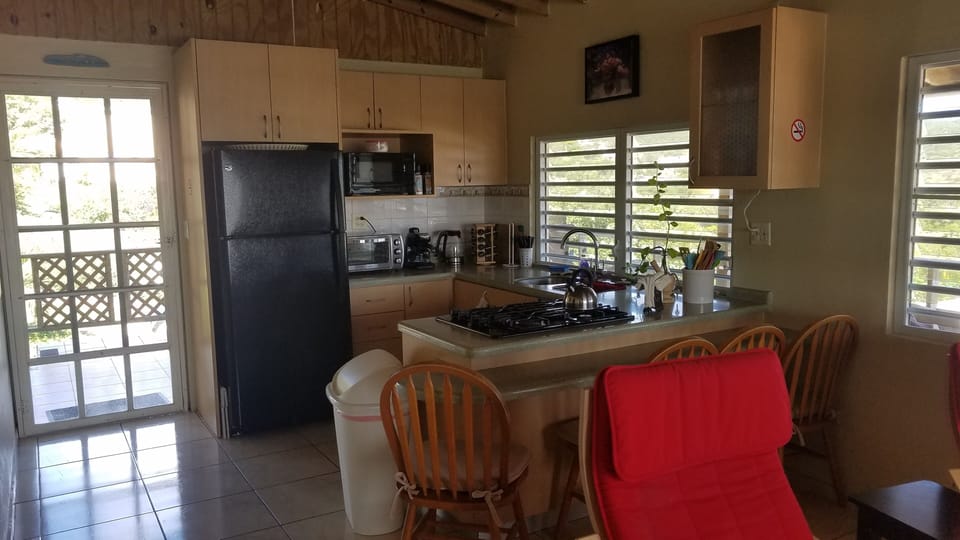 Kitchen with gas stove