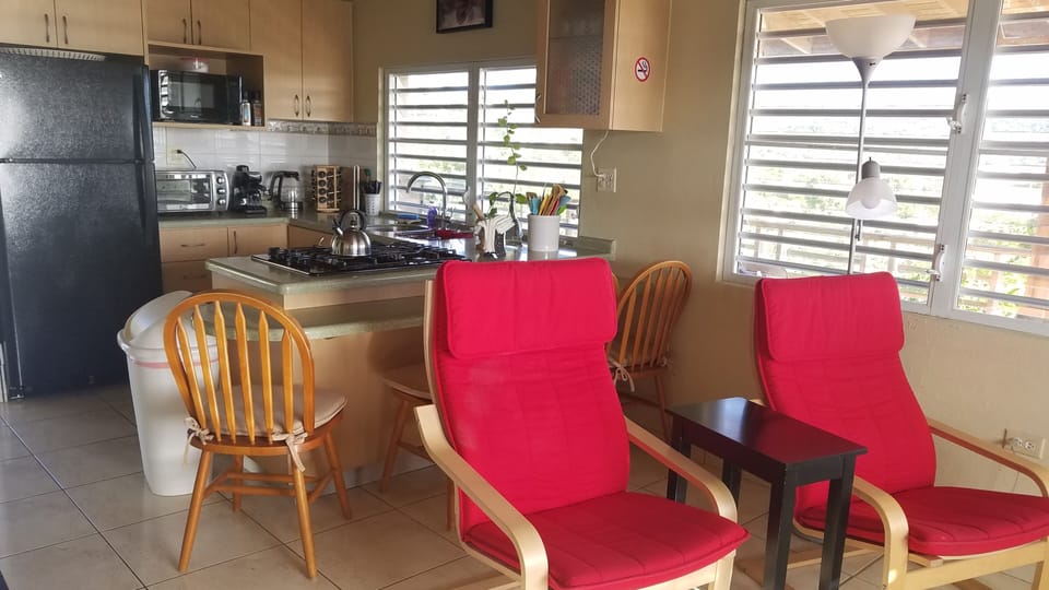 Kitchen with gas stove