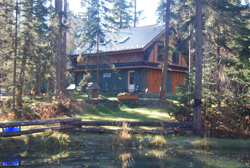pond and carriage house