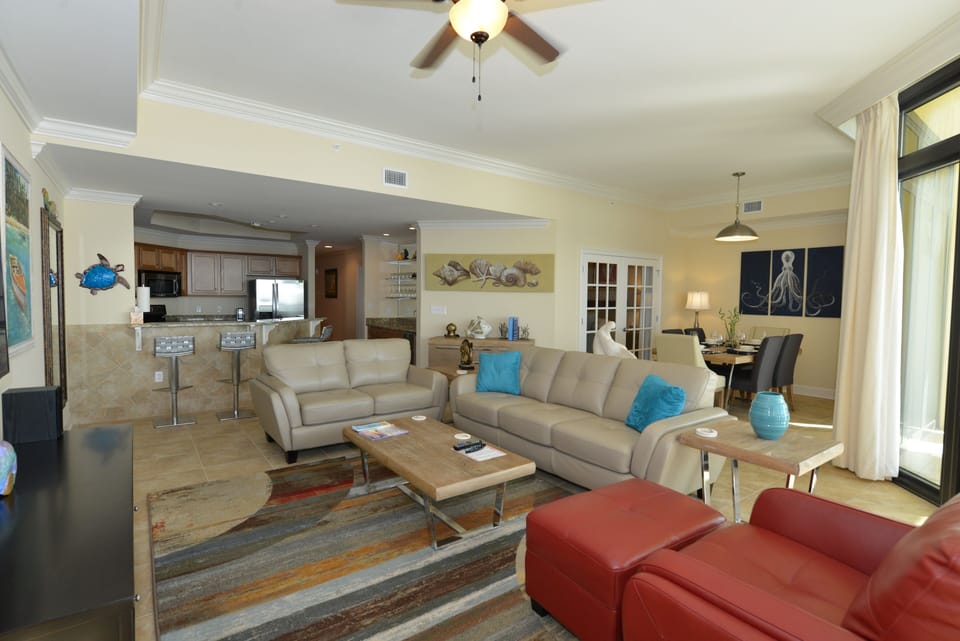Living and Dining and Fully Furnished Kitchen