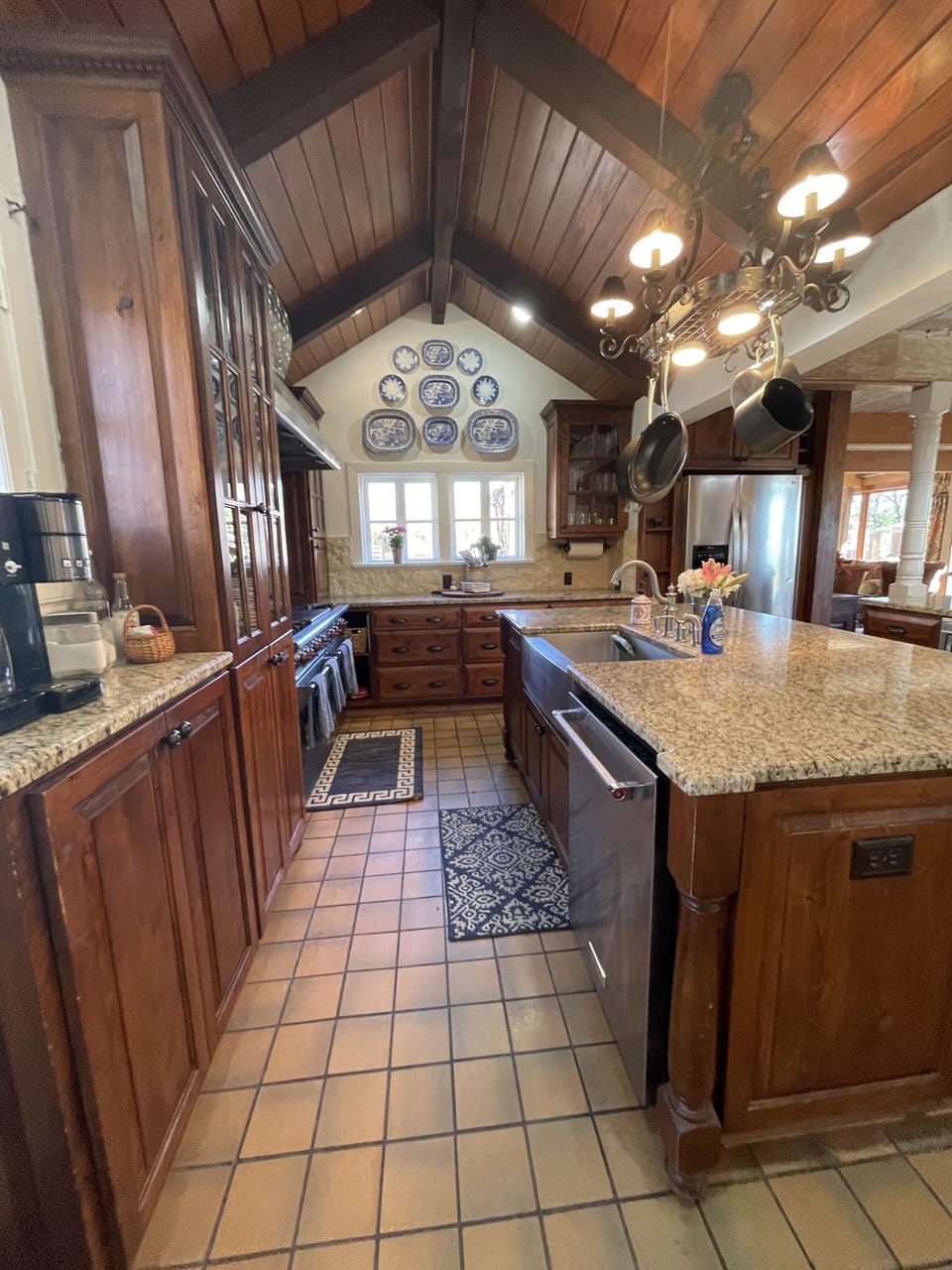 Coffee pot, Keurig, blender, toaster, tea kettle, & the wolf gas oven w/ griddle