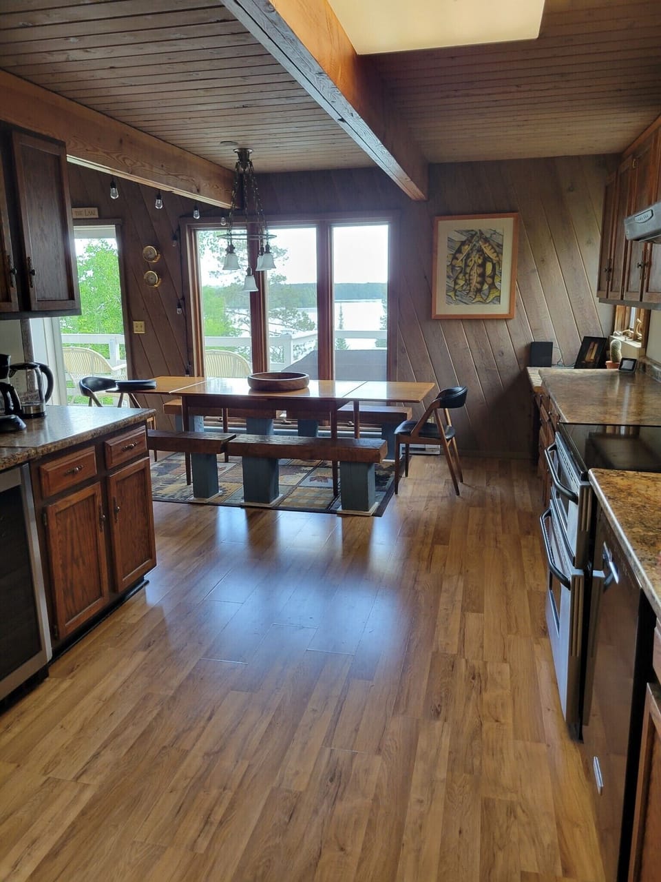 Dining room and kitchen