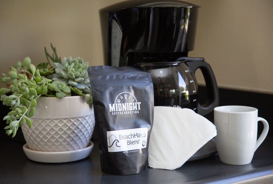 We provide a bag of coffee, enough for your first brew