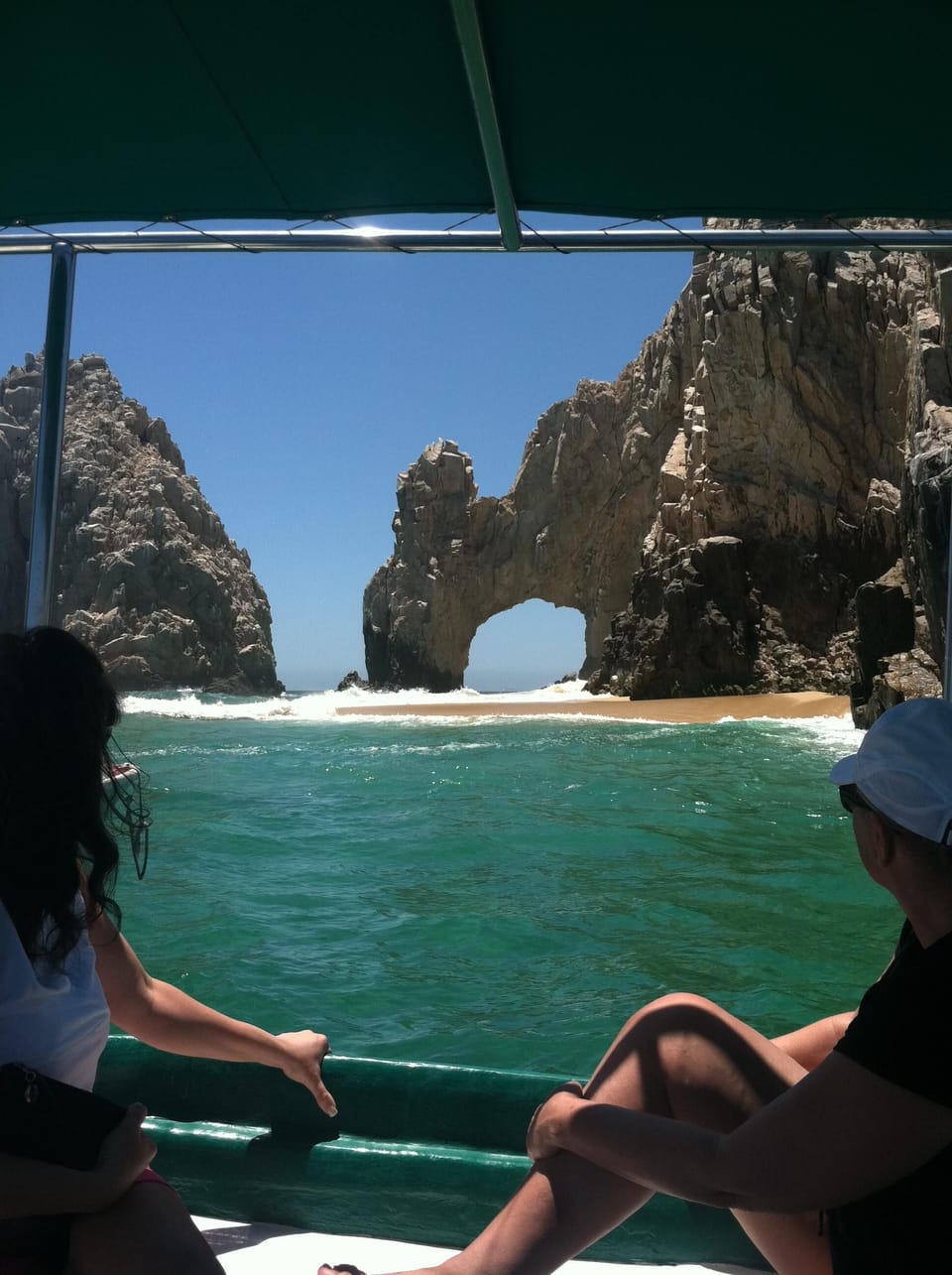 Take a water taxi to the famous arch...