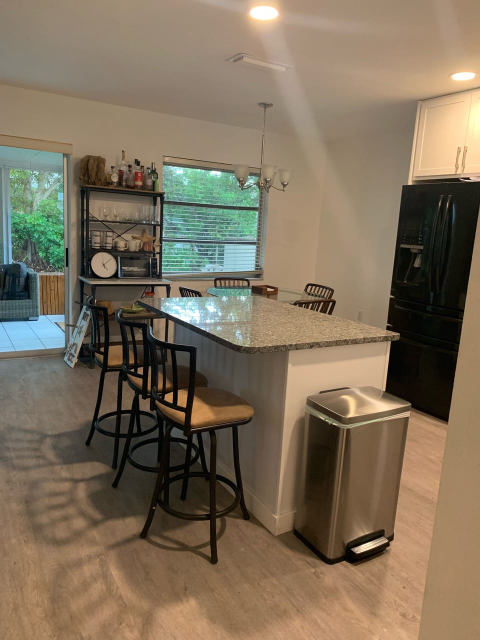 Kitchen with great garden view and all new everything ! 