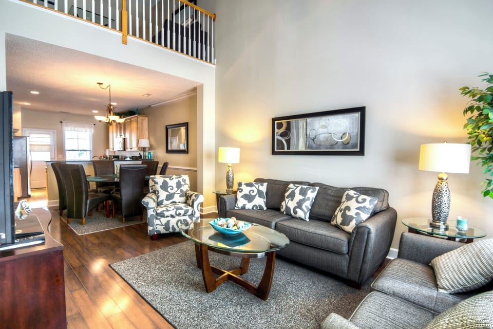 Two story main living room