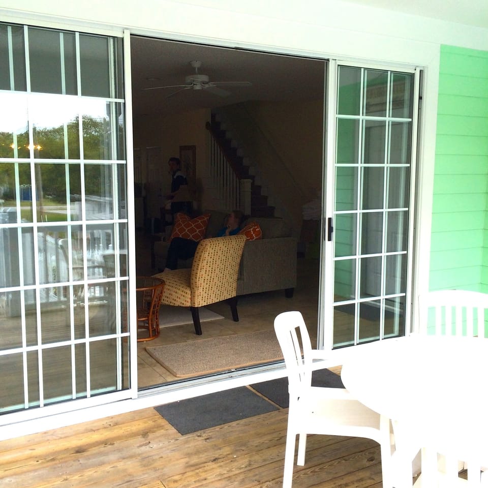 Lounge on the back deck while watching the kids play in the pool!