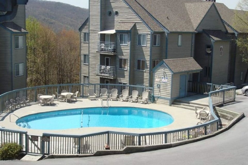 Outdoor pool area.