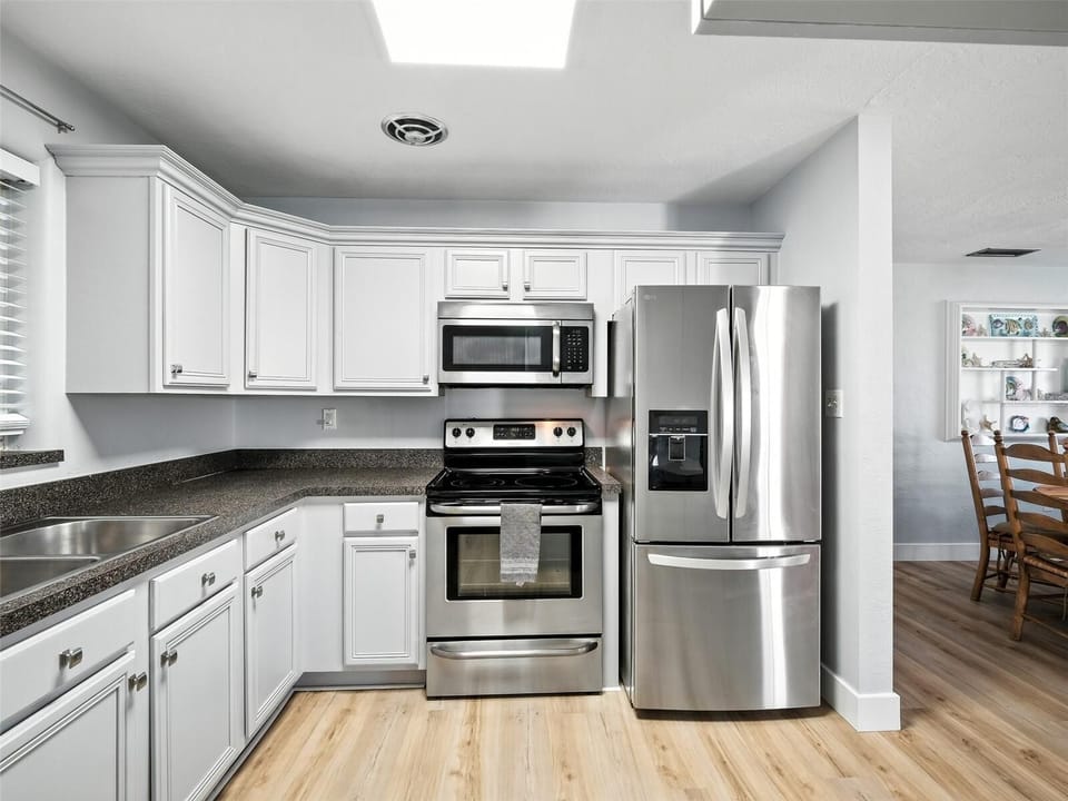 Brand new refrigerator with french doors and bottom freezer