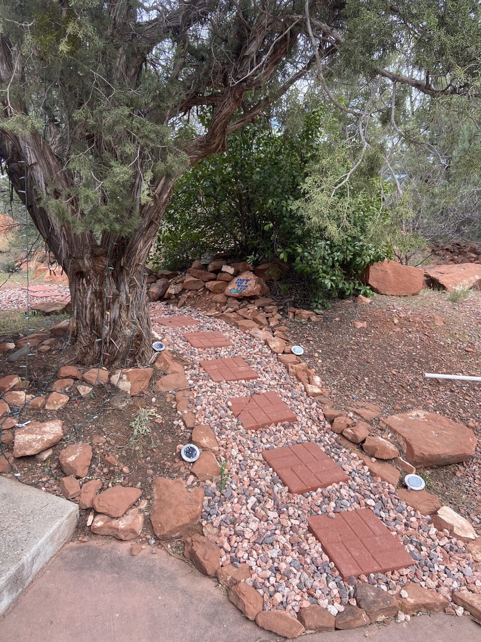 path to hot tub