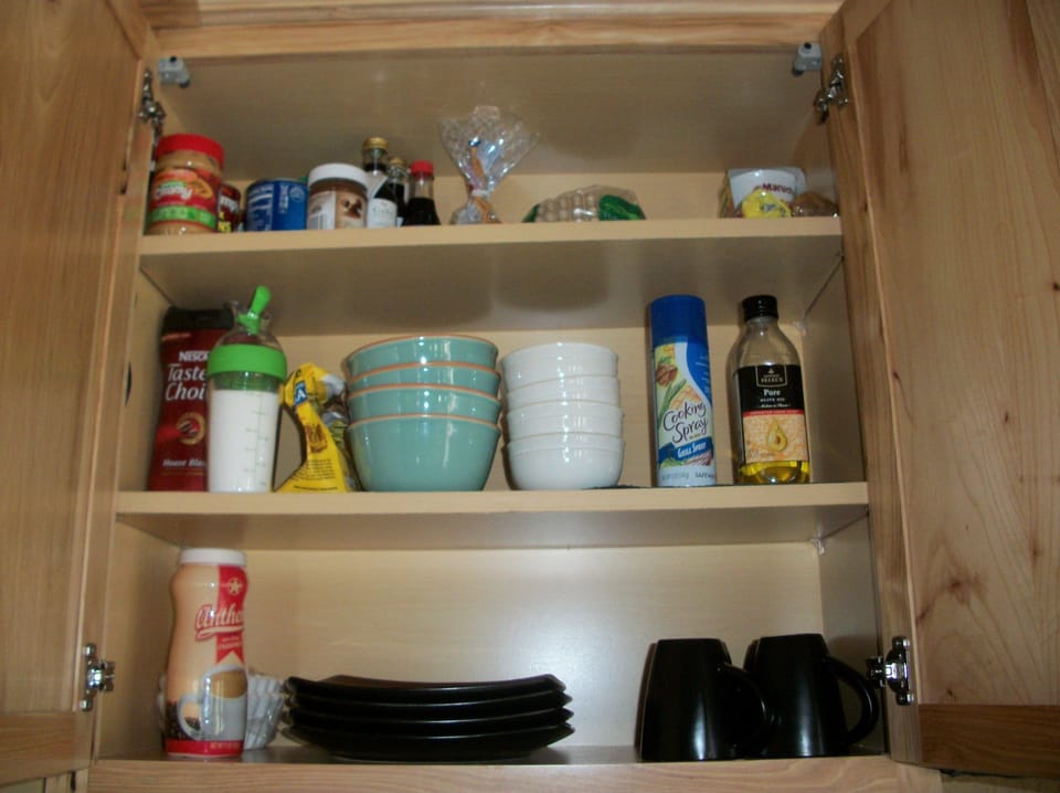 food storage, spices, extra bowls