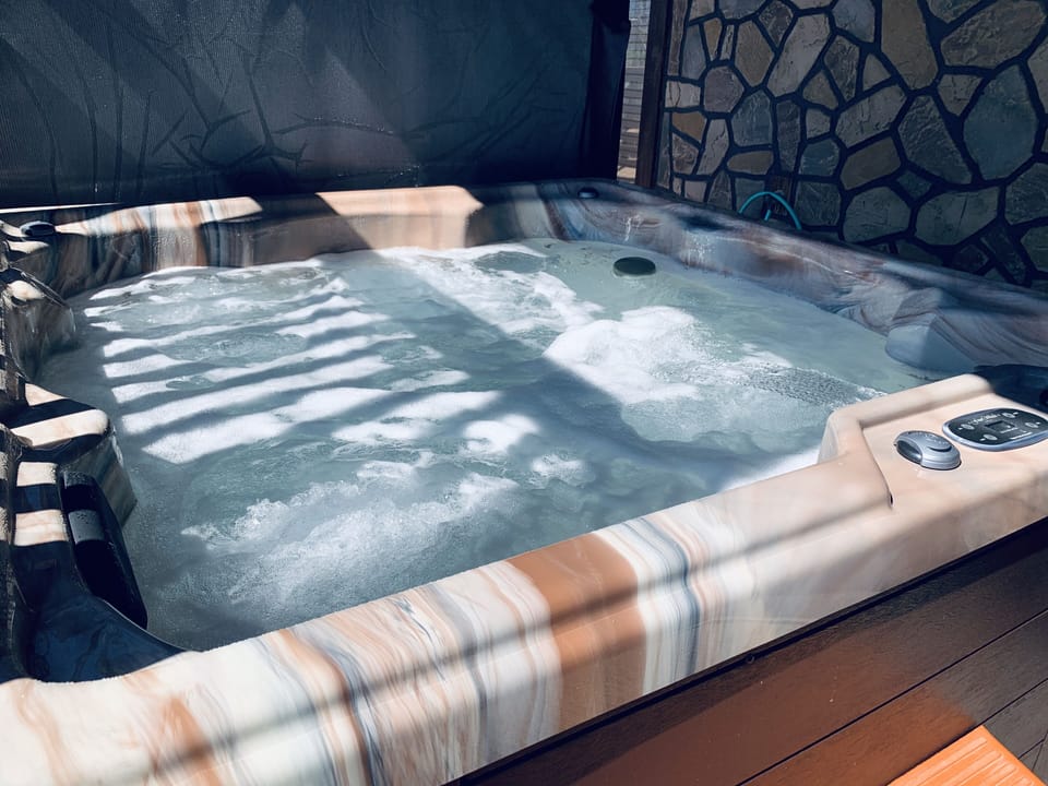 Enjoy the hot tub anytime