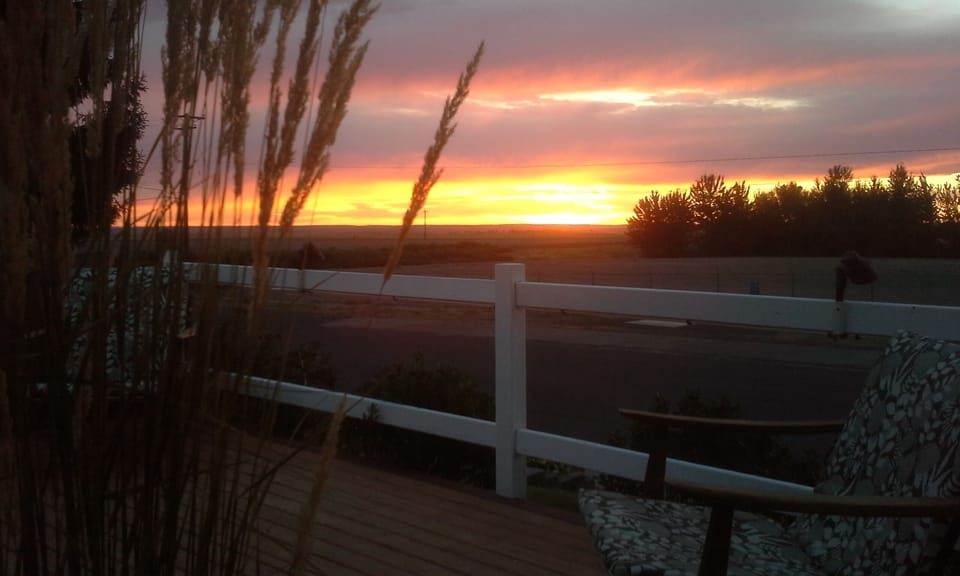 Sunset from the front deck.