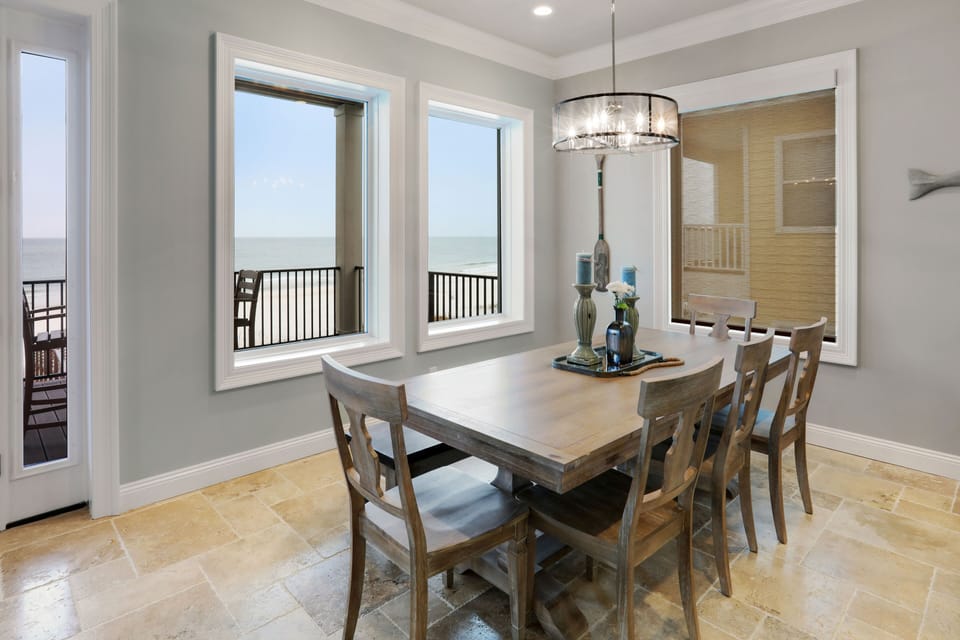 2nd floor dining room with lovely view.