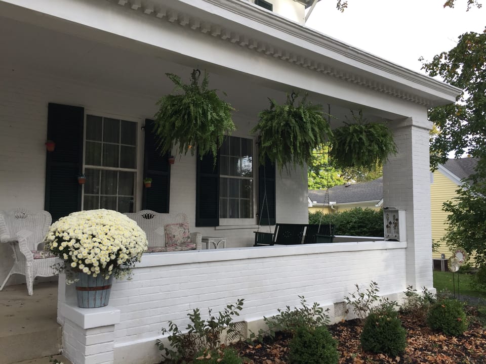 View of the front porch