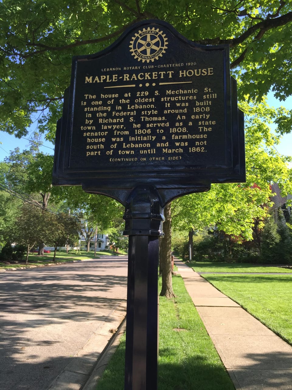Historic Marker
Maple - Rackett House