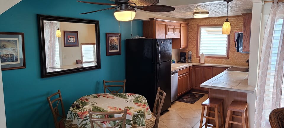 View of kitchen and dining room