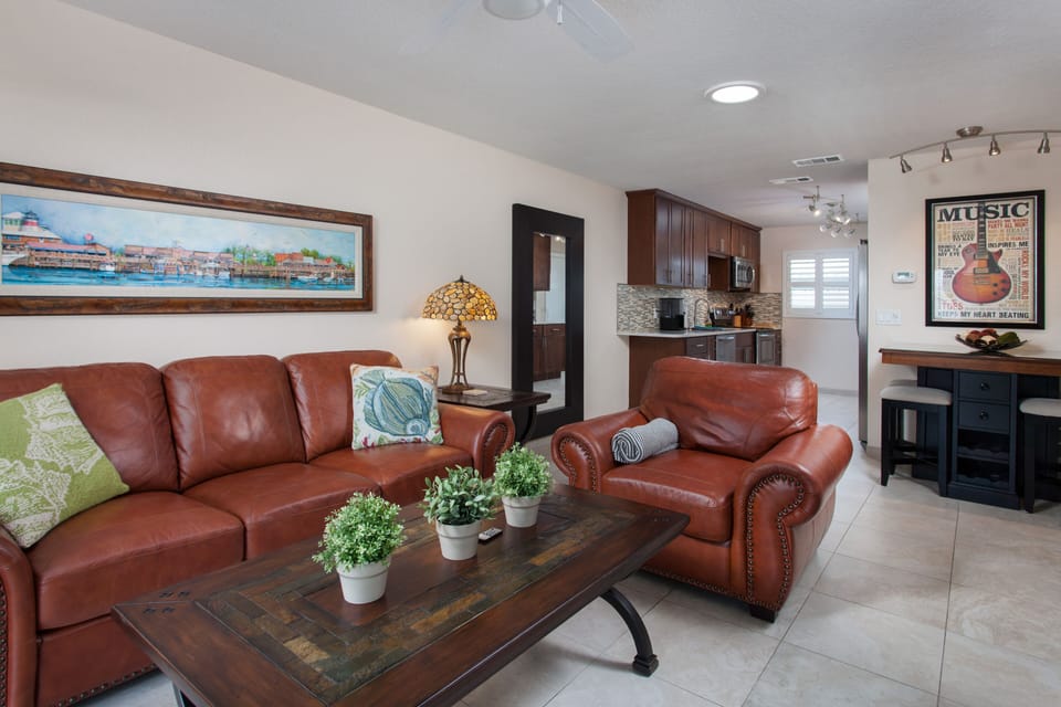 Living Area and Kitchen