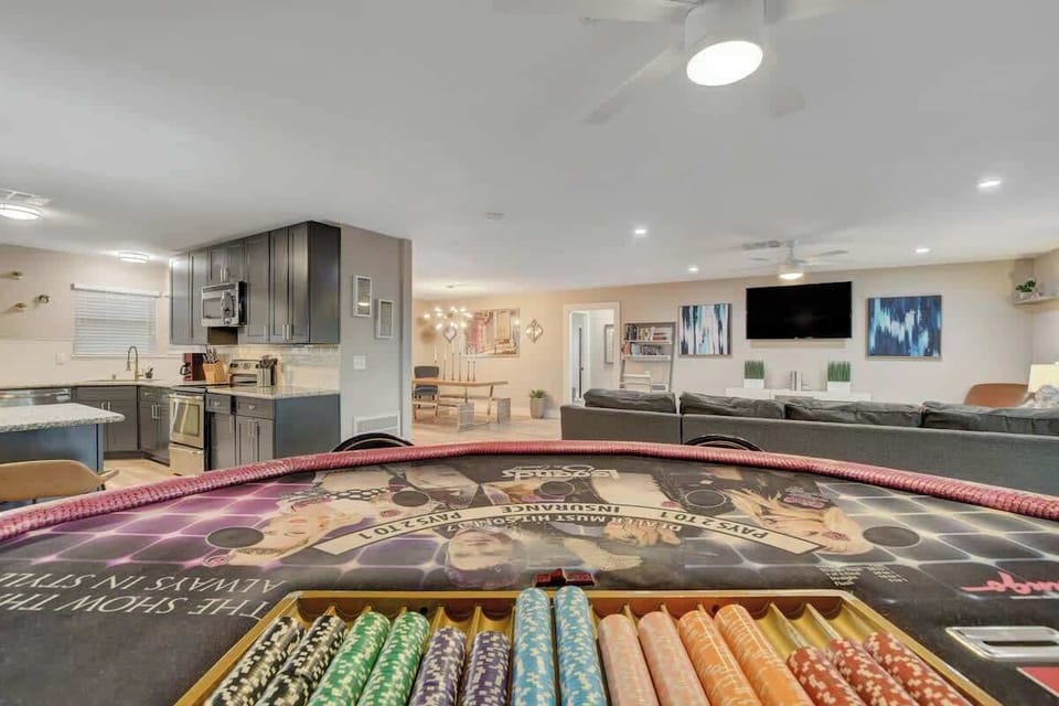 Casino-style poker table for a true Vegas experience at home